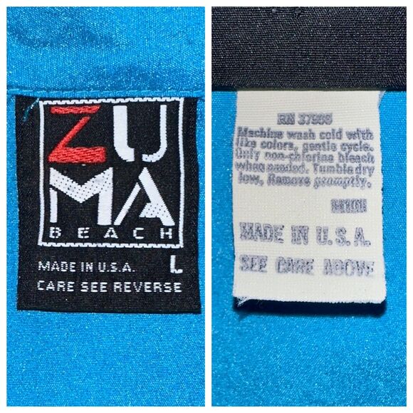 VTG 80s 90s Zuma Beach Malibu 1/4 Zip Anorak Windbreaker Jacket USA Made - Picture 3 of 11